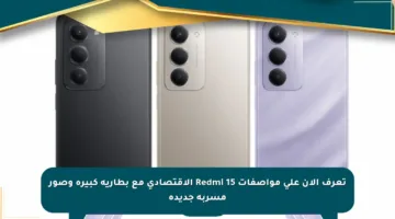 تعرف الآن على مواصفات Redmi 15 الاقتصادي مع بطارية كبيرة وصور مسربة جديدة